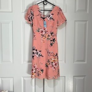 NWT Loft peach colored floral dress